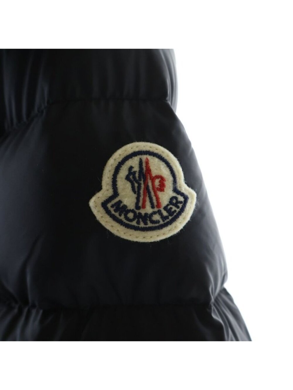 Moncler Hermine Patch Logo Hooded Zip Up Long Jacket - Picture 6 of 8